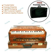 Portable 9 Stopper Multi Bellow 3.5Octave Calcutta Style Harmonium Baja With Ba