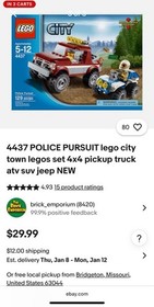 LEGO 4437 City Police Persuit