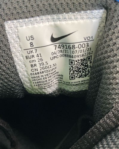 Nike Air Visi Pro 6 NBK Black Anthracite Basketball Shoes 8 - Picture 6 of 6