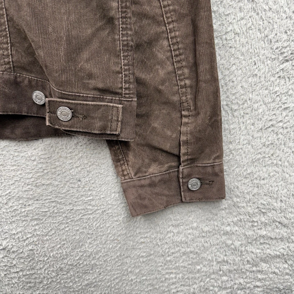 Chaqueta de Camionero Vintage Levi's Para Mujer Marrón Pana Botón Frontal Talla XL Foto 4 de 4