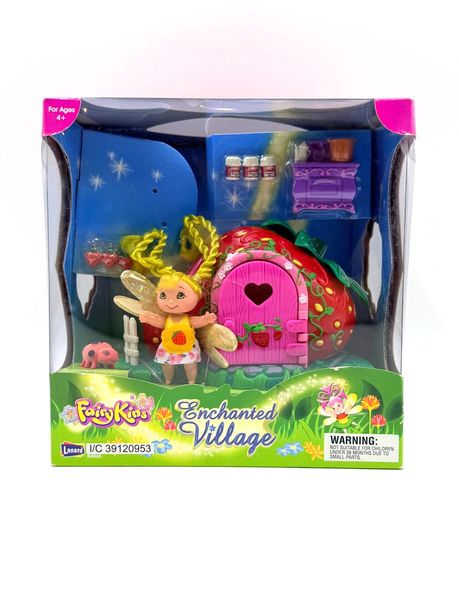 FAIRYKINS ENCHANTED VILLAGE THE STAWBERRY PATCH COTTAGE 2005
