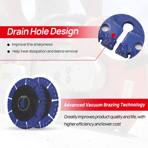 4.5''/5''/7''/9'' Diamond Cutting Wheel Disc Saw Bladed All Purpose for Granite - Picture 5 of 14