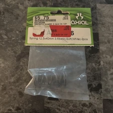 (B7) Axial AX30206 Spring 12 5x40mm 3.6lbs/In-Soft (WHITE) 2pcs