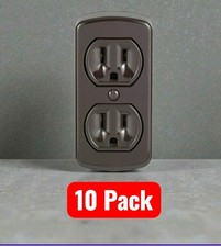 10 Pack Leviton 15 amps 125 V Duplex Brown Outlet 5-15R