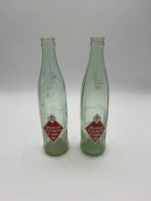 Vintage Royal Crown RC Cola Half Quart 1 Pint ACL Ribbed Bottle Clear Crown Top