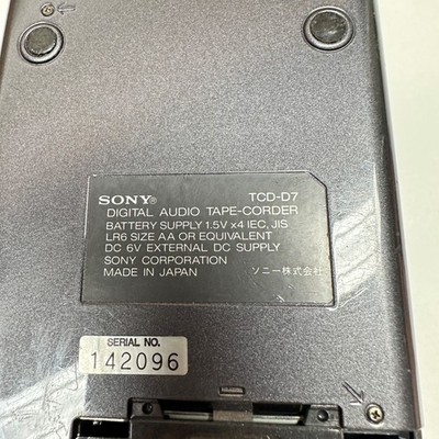 Buy Sony Walkman DAT Digital Audio Tape Recorder Tcd-d7 online | eBay