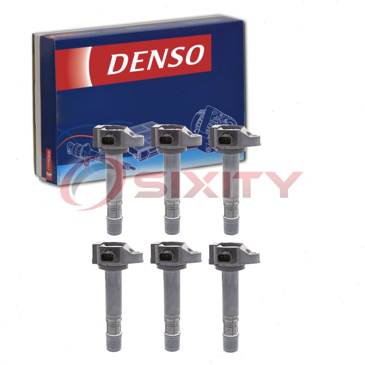 6 pc Denso Direct Ignition Coils for 2016-2019 Honda Pilot Spark Wire Boot  fh
