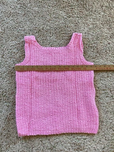 Vintage Womans Knit Pink Tank Top - Picture 3 of 4