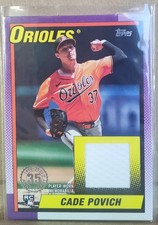 2025 Topps - 1990 Topps Baseball Relics Cade Povich #90R2-CP (RC) - Orioles