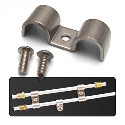 5/8 Stainless Steel Double Line Clamps - Pack of 12 Included Hardware