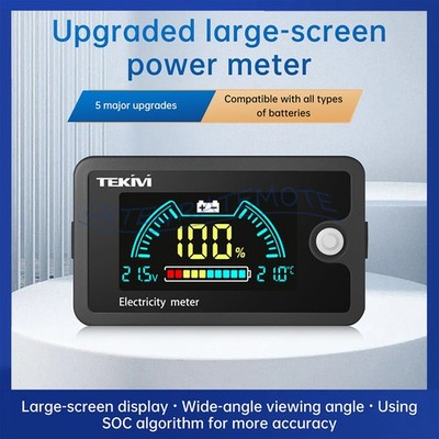 DC 8-100V LCD Voltage Power Indicator Voltmeter for Ternary/Li-Iron/Acid Battery