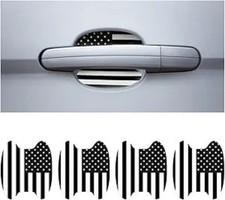 4PCS Universal Car Door Handle Protective Film Sticker, Anti-Scra Color: Black
