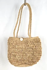 Annabel Ingall 100% Raffia Hand / Shoulder Bag in Natural Color BoHo Chic