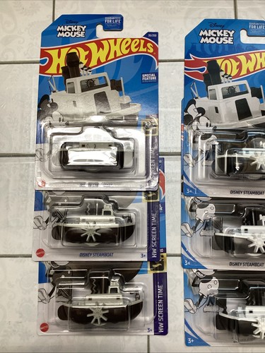 Hot Wheels Disney Steamboat HW Screen Lot of 8 Boats Brand New Sealed Unopened - Picture 2 of 10