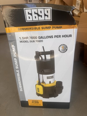 #ad 6699 Submersible Sump Pump 1.5 HP 7000 GPH Stainless Steel High Flow $80.00