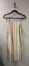 Madewell x Laude The Label Organic Linen Jane Maxi Dress In Painter Stripe Sz S