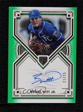 2022 Topps Definitive Collection Rookie Green 21/25 Bobby Witt Jr Auto 14hk