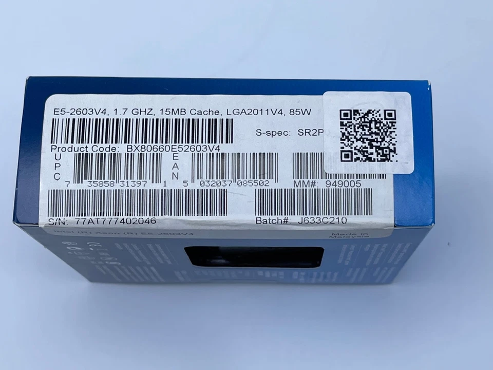 Intel Xeon E5-2603V4 SR2P0 BX80660E52603V4 1.7 GHz 15M Six-Core LGA 2011V4 85W - Image 3 of 3