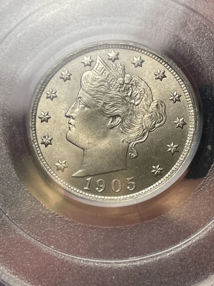 1905 PCGS MS65 CAC Liberty V Nickel - Old Holder PQ+ Coin! Older Holder - Image 4 of 4