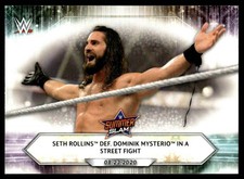 2021 TOPPS WWE SETH ROLLINS DEF. DOMINIK MYSTERIO IN A STREET FIGHT #94 4104