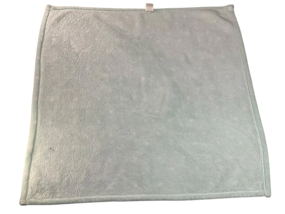 Manta bebé lunares blancos verde menta Cloud Island felpa seguridad Lovey 30x30 Foto 3 de 4
