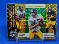 Bradshaw, JUJU, Bettis 2020 Panini Mosaic Flea Flicker Green Mosaic Prizm #FF14 