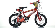 Bici 16 cars buddy per bambino con scudo rotelle borraccia parafanghi Dino Bikes