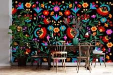 3D Floral Seamless Wallpaper Wall Mural Removable Self-adhesive Sticker3973