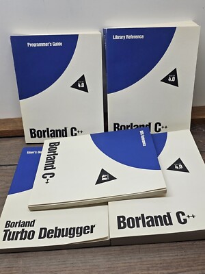 Borland C++  2.0 set Of 4 Object Windows Programmer Guide Reference Guide 4.0