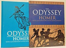 ODYSSEY BY HOMER with Illustrations John Flaxman Slipcase edition Hardcover NEW