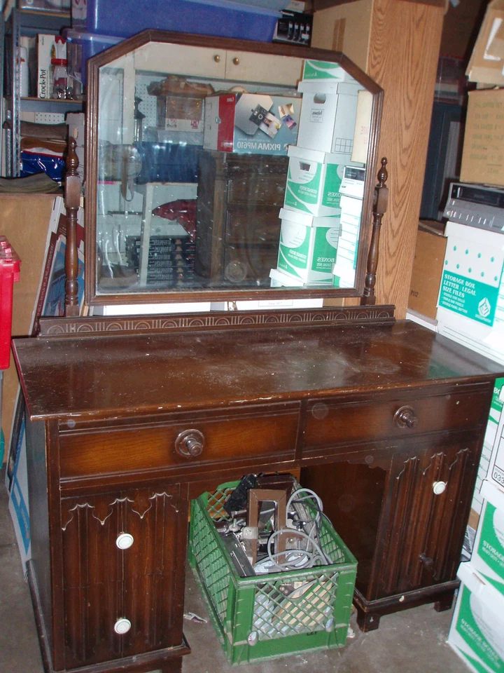Tibbenham of Ipswich England 1902 Dressing Table with original Mirror - Antique - Image 2 of 4