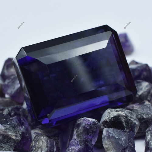 Piedra preciosa suelta natural certificada 115,55 quilates corte esmeralda amatista púrpura - Imagen 6 de 13