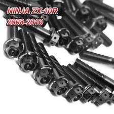 Black Crankcase Cover Engine Bolt For Kawasaki Ninja ZX-10R 08 09 10