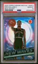 Gem! Ron Holland 2023 Topps Chrome McDonald`s All-American New Waves, PSA 10