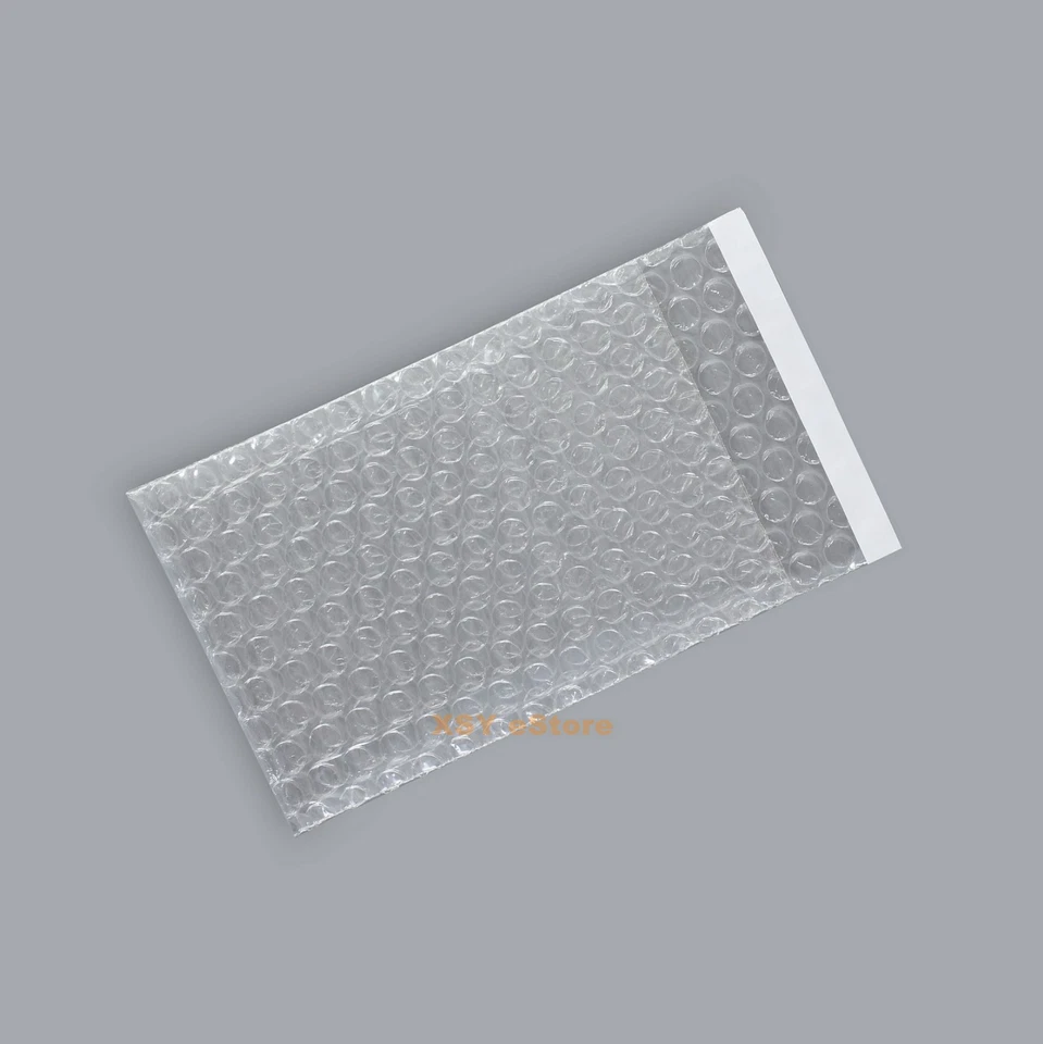 100 Clear Bubble Bags 3 x 5 Inch_8 x 13+2cm Packing Pouches Smooth On Both Sides - Image 4 of 4