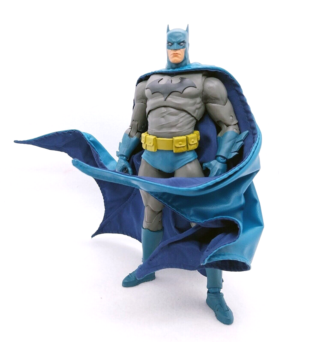 SU-MF-TBUBAT: Faux Leather Blue Wired Cape for McFarlane Batman