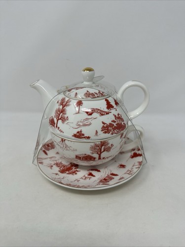 Grace Teaware Country Christmas woodland Stacking Teapot & Lid holiday winter - Picture 14 of 17