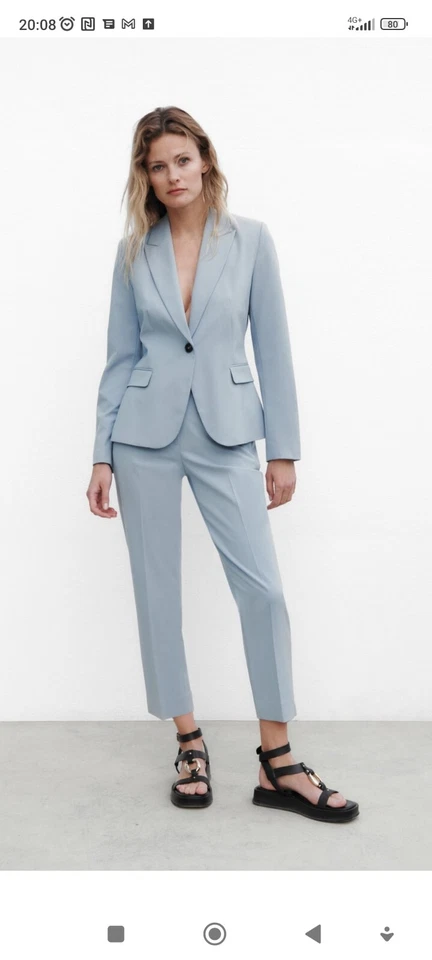 Blazer Color Azul Talla XL Nuevo A Estrenar Con Etiqueta Talla XL Mujer Zara - Imagen 2 de 3