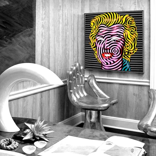 Contemporary Art Painting Marilyn Monroe Woman Portrait Famouse Pop Artist AMIRA - Picture 2 of 24