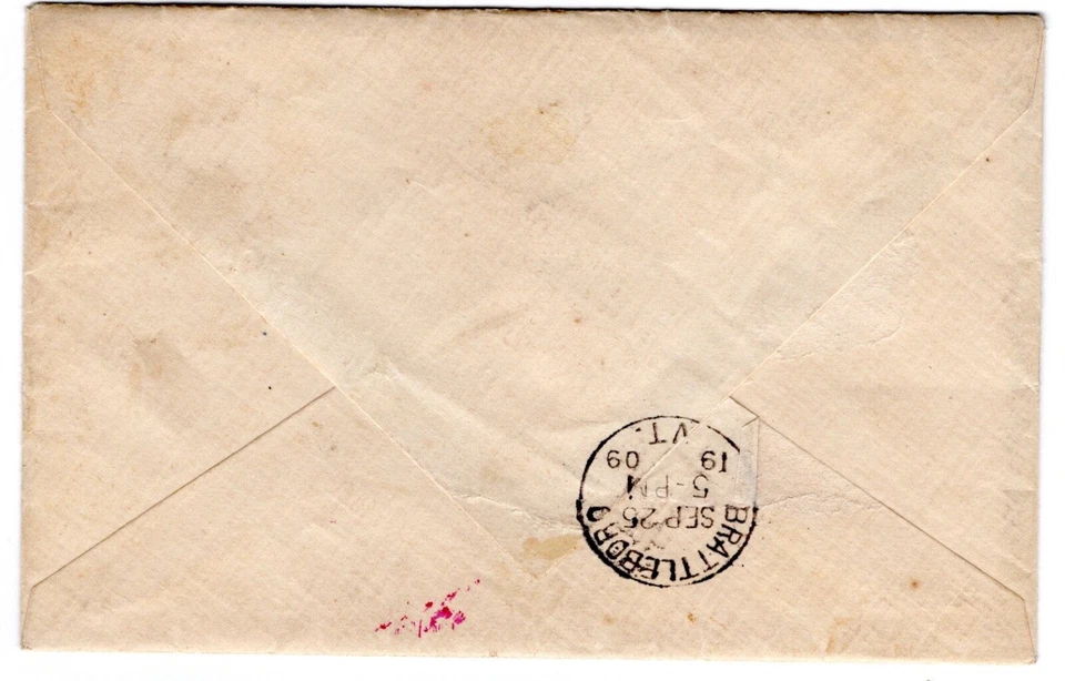 #372 Hudson-Fulton First Day Cover 1909 Waltham MA Flag CCL CV$950 w/ Letter - Image 2 of 3