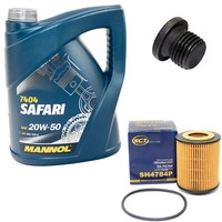 MotoröL ÖLfilter SH4784P 20W50 5Liter + ÖLablassschraube FüR Audi A6 Avant FSI