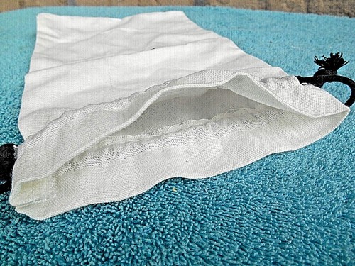 Mejuri Jewelry CLOTH Dust Bag White 9.5" x 6" DRAWSTRING Pouch Travel - Picture 6 of 6