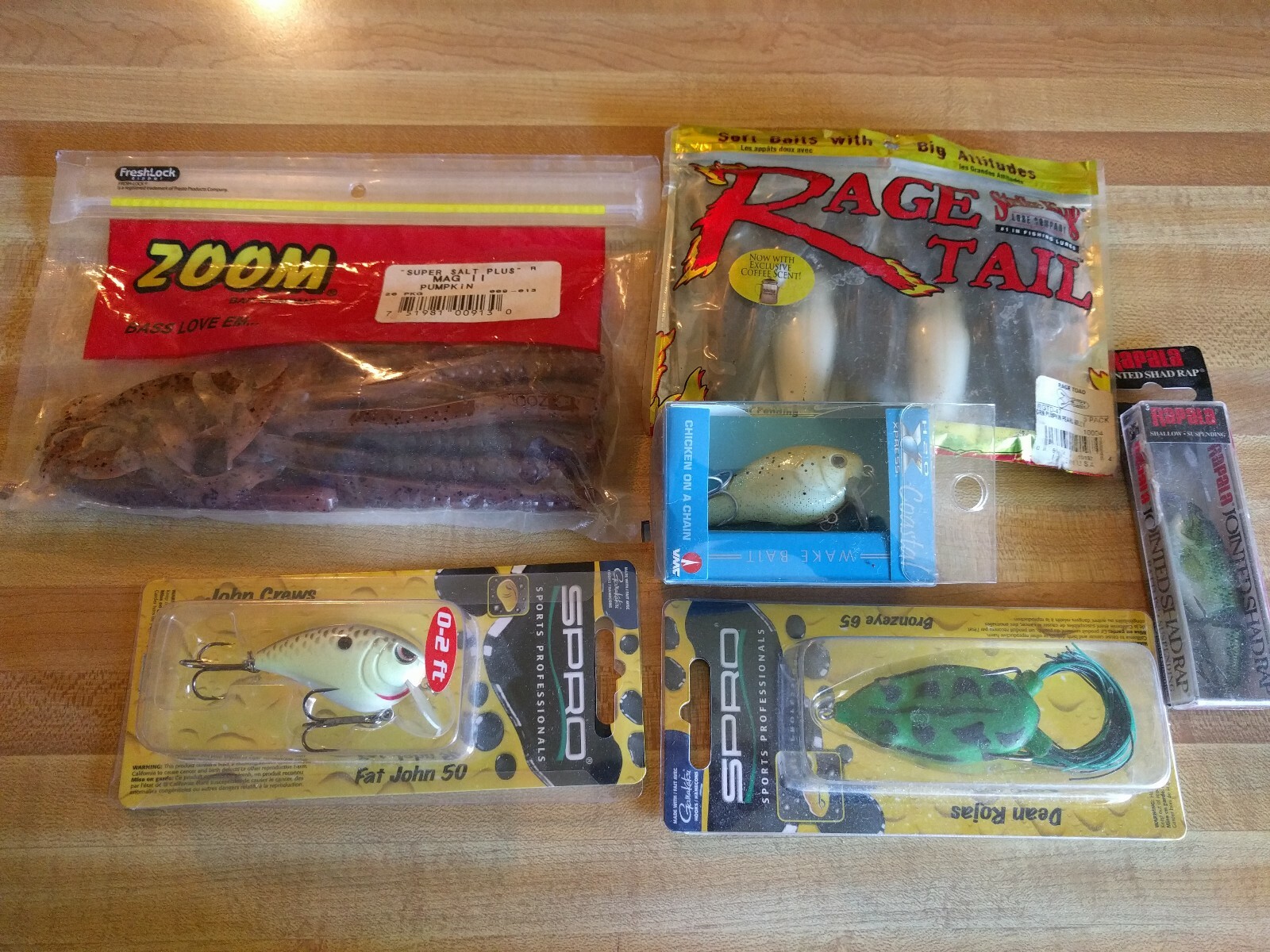 Lure Lot Spro, Zoom, Strike King Rage Tail Fishing Lures, toads, Waker H20 Expre - Image 3