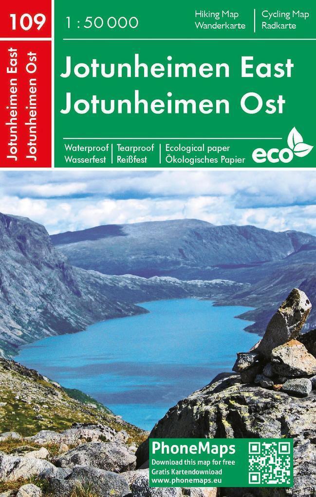 Thumbnail - Jotunheimen Ost, Wander - Radkarte 1 : 50 000 | 2019 | Deutsch