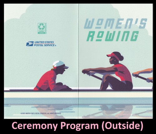 US 5696 Women's Rowing green #1 Ceremony Program FDC 2022 - Picture 2 of 3