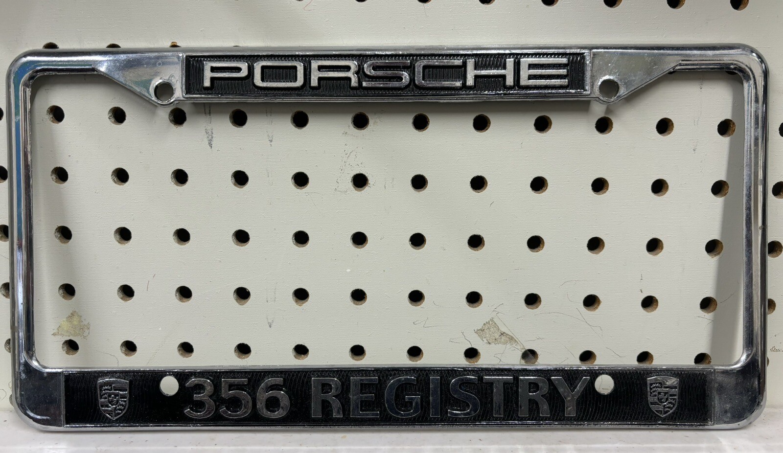 VINTAGE PORSCHE LICENSE PLATE FRAME