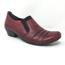 Remonte Clogs Booties Shoes Womens Size 39 EU 8.5-9 US Burgundy Leather Slip On