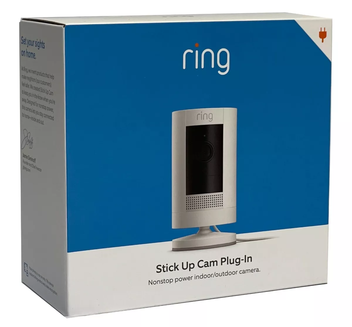 Ring Wireless Stick Up Indoor/Outdoor 1080p Security Camera - White