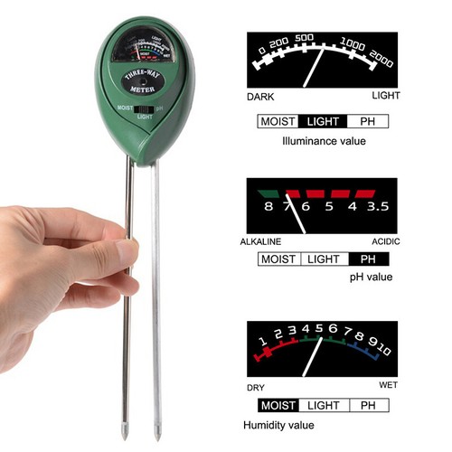 3 in1 Soil Tester Water PH Moisture Light Test Meter Kit Garden Plant Flower - Picture 5 of 12