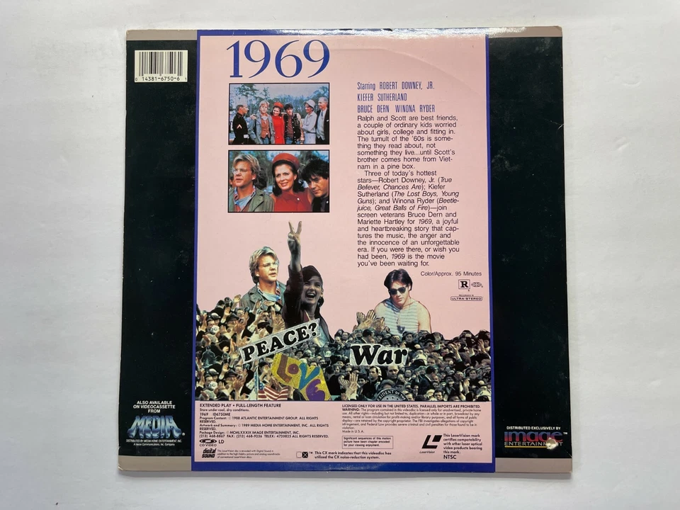 laserdisc - 1969 - 1988 - Robert Downey Jr., Kiefer Sutherland, Bruce Dern - Image 2 of 4